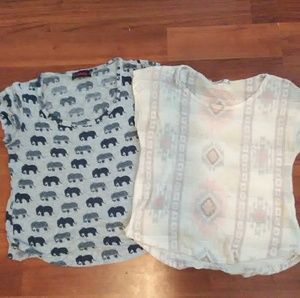 BUNDLE 2 loose fitting short sleeve shirts